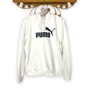 Puma Essentials Logo white hoodie L